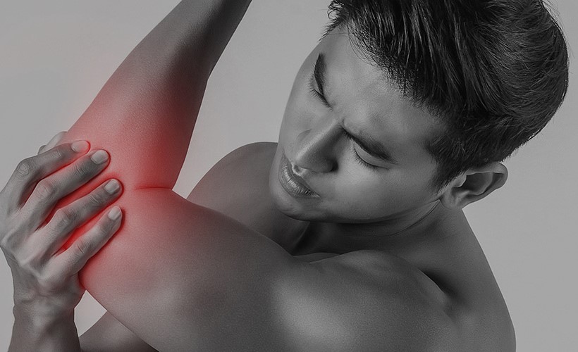 Grand Rapids man with elbow injury highlighted in red